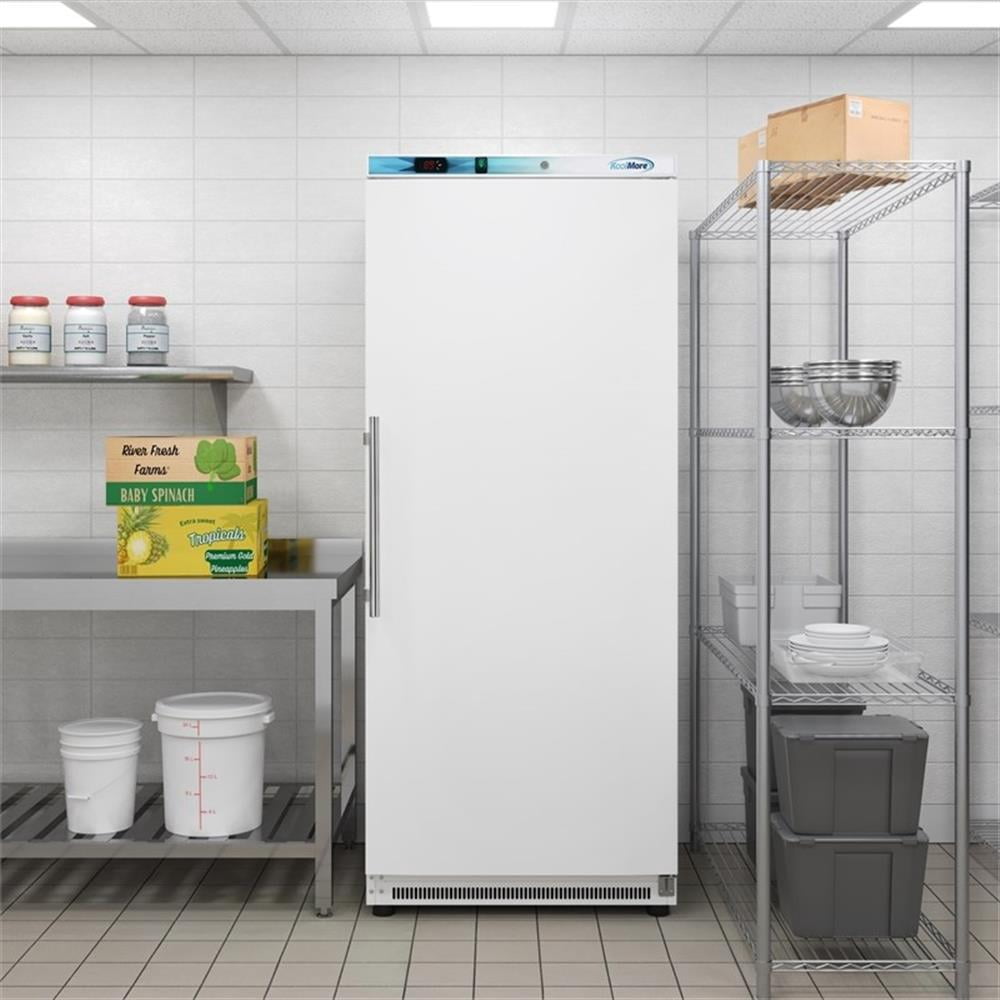 Pemberly Row 21 cu. ft. Commercial Reach-in Freezer in White Manual Defrost
