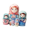 thumbnail image 4 of Xuanheng 6x Russian Nesting Dolls Collection Matryoshka Dolls for Desktop Home Office Style D, 4 of 8