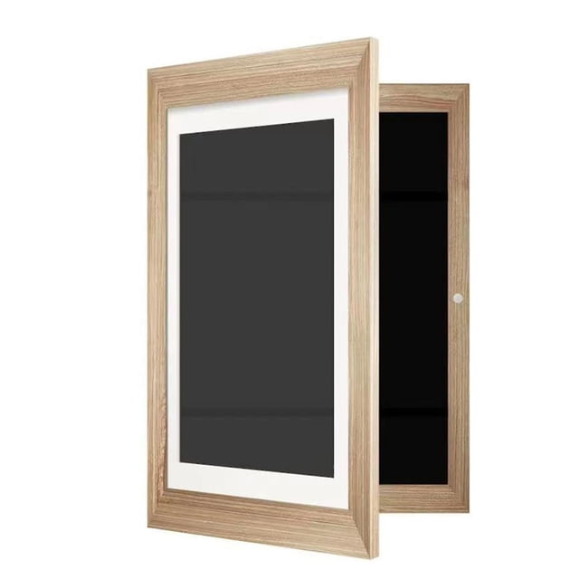 Marcos de arte para niños, marcos de arte con apertura frontal, fáciles de cambiar, dibujos, ilustraciones, marcos de fotos para pared, mesa, madera
