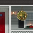 thumbnail image 2 of National Tree Company Pre-Lit Artificial Christmas Kissing Ball, Green, Crestwood Spruce, Decorated with Berry Clusters, Pine Cones, Frosted Branches, Christmas Collection, 16 Inches, 2 of 5