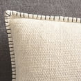 thumbnail image 4 of SAFAVIEH Rhea 12" x 20" Contemporary Cream/Black Solid Cotton Decorative Pillow, 4 of 6