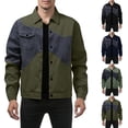 thumbnail image 6 of ZACPNCV Men Wool Loose Fit Loose Vintage Denim Jackets Man Cargo Button Jean Coat, 6 of 6