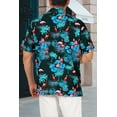 thumbnail image 5 of LA LEELA Men's Hawaiian Shirts Short Sleeve Button Down Shirt Mens Vacation Shirts Summer Beach Casual Tropical Shirts for Men Funny S Astronaut, Flamingo, 5 of 5