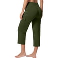 thumbnail image 5 of Only Moment Lightweight Joggers Women High Waist Dress Pants with Pockets for Yoga Business Travel Casual Green,XL, 5 of 6