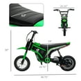 thumbnail image 5 of Aosom Electric Dirt Bike with Twist Grip Throttle, 24V 350W Off-Road Electric Motorcycle, Up to 15 MPH with Brake, Music Horn, Rear Suspension for Ages 13+ Years, Green, 5 of 5