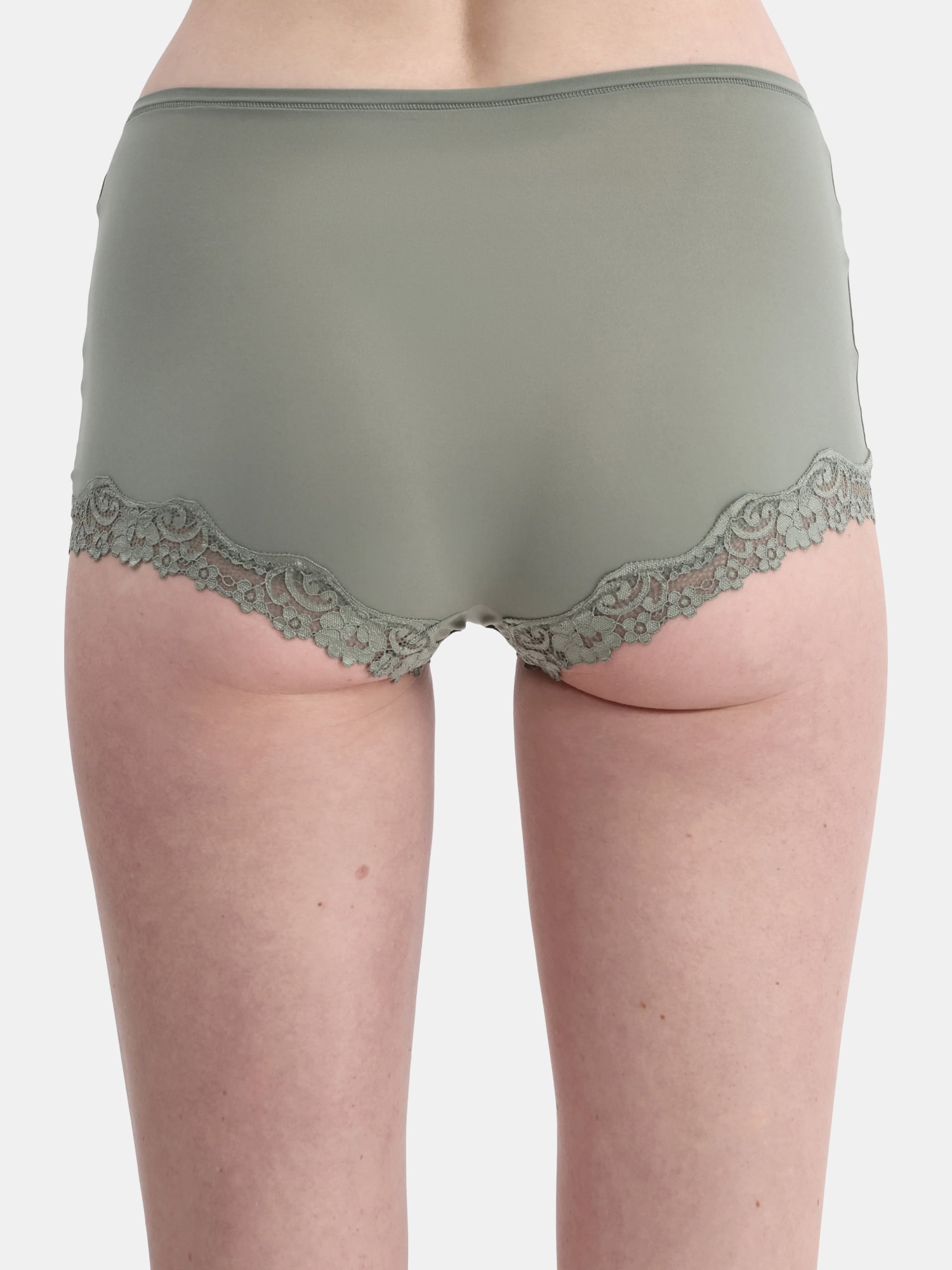 No Boundaries Body Base Boyshort Panties with Lace, Women's