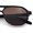 Tortoise - Brown, variant on Retro Hipster Snug Slim Frame Plastic Aviator Sunglasses - Tortoise Frame / Brown Lens