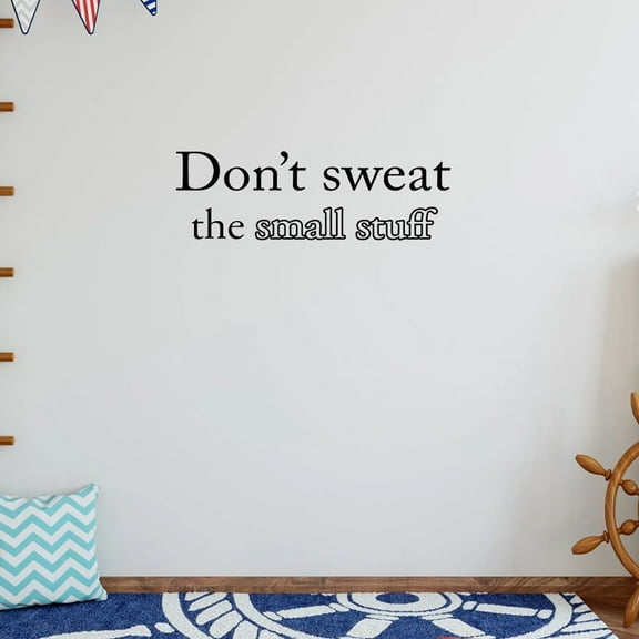 VWAQ Don't Sweat the Small Stuff Quote Wall Decal Inspirational Saying Vinyl Decal Letters Stickers