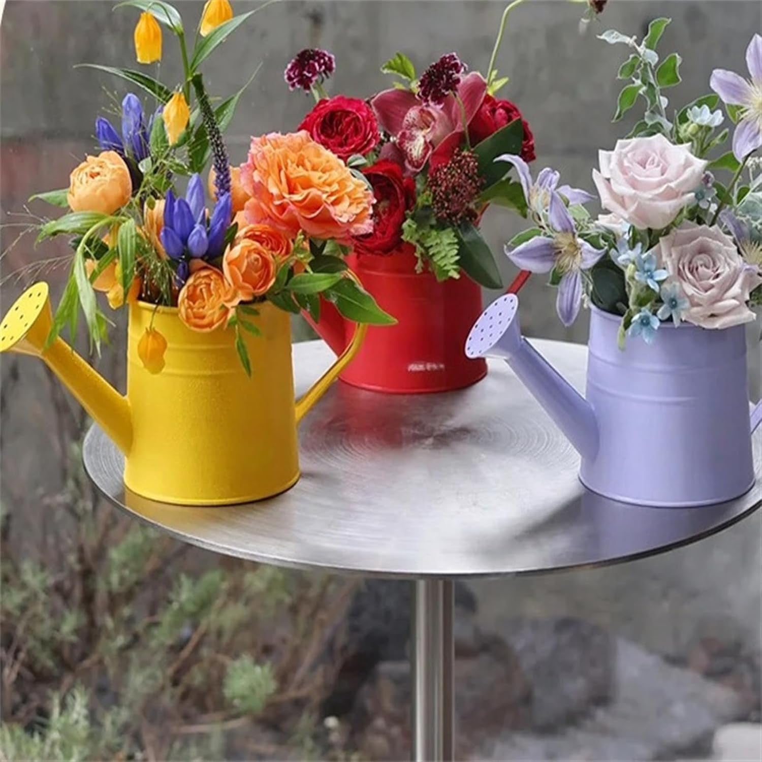 2026 New Metal Watering can,1L Tinplate Watering Kettle,Vintage Metal Waterings Cans for Flowers, Indoor & Outdoor Plants, Lawn & Garden Irrigation Tool (D)