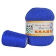 thumbnail image 1 of Cateissary 2 pack/lote de hilo suave y duradero para pasatiempo relajante y terapéutico para principiantes, hilo de lana para bufanda Tela de costura y artesanía Joyas azules, 1 of 6