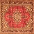 thumbnail image 1 of Ahgly Company Indoor Square Medallion Orange Traditional Area Rugs, 8' Square, 1 of 1