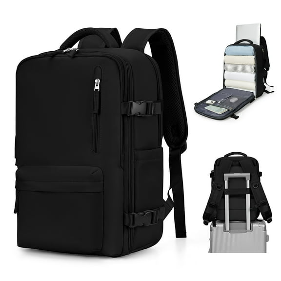 Large Backpack Women, Carry On Backpack,Hiking Backpack Waterproof Outdoor Sports Rucksack Casual Daypack School Bag Fit 14 Inch Laptop with USB Charging Port Shoes Compartment