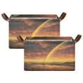 thumbnail image 3 of BZSMCE Collapsible Fabric Cube Storage Bins Rainbow After Rain Design Pattern Storage Box, 3 of 8