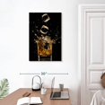 thumbnail image 3 of Elephant Stock Whiskey Ice Splash Wall Art - Vertical Canvas Wall Art - Dining Room Wall Decor - Food And Drink Canvas - Black And Orange Decor - 20" x 30", 3 of 6