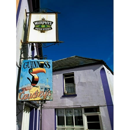 Pub Signs, Eyeries Village, Beara Peninsula, County Cork, Ireland Print Wall