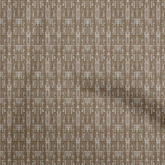 oneOone Polyester Spandex Brown Fabric Texture Dress Material Fabric Print Fabric By The Yard 56 Inch Wide