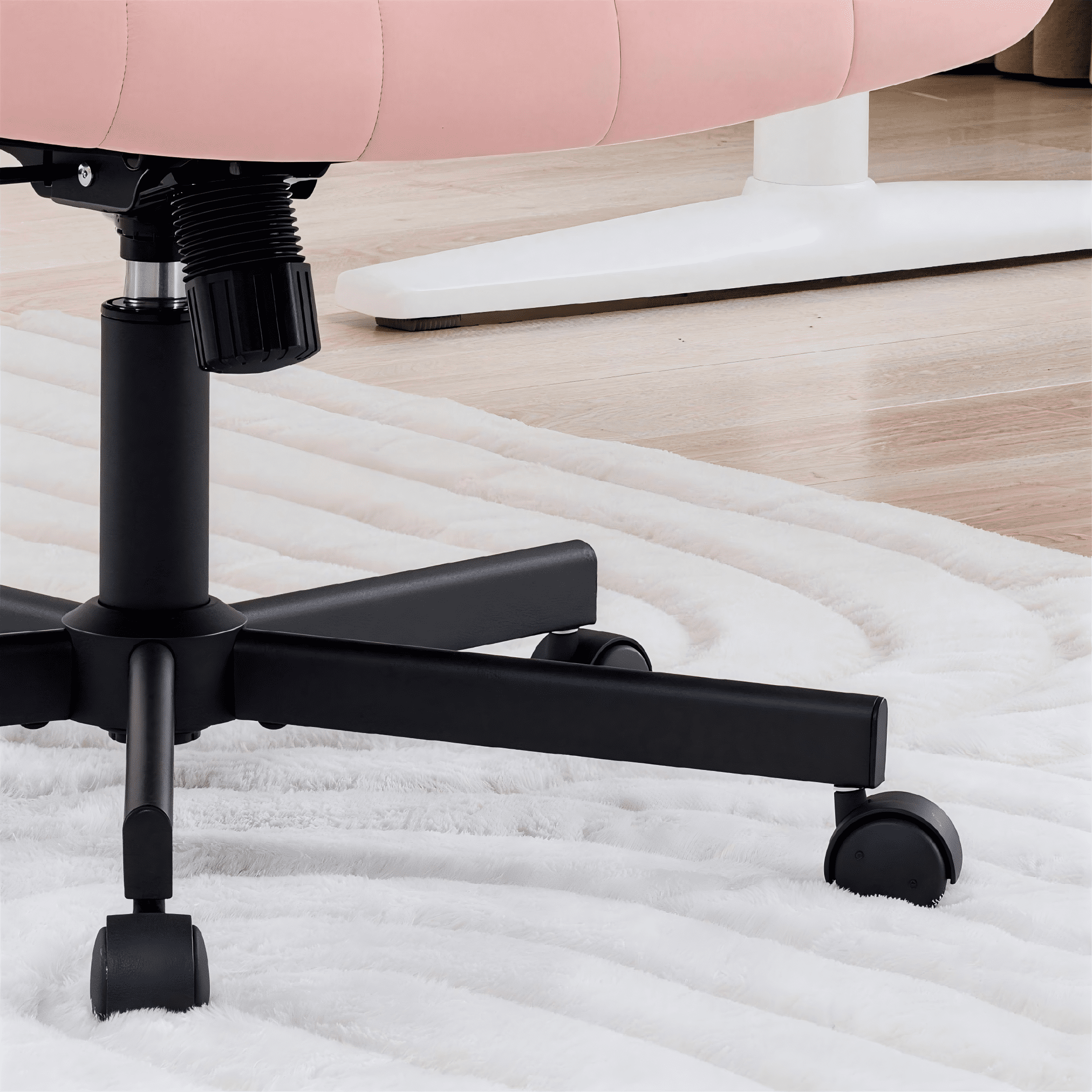 TMV Criss Cross Chair: Modern Armless Office Chair, Desk Chair, Vanity Chair, Computer Chair for Home and Office,Pink