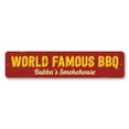 thumbnail image 2 of World Famous BBQ Novelty Decor, Metal Wall Sign - 4x18 Inches, 2 of 4