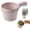 Pink, variant on Small Colander with Handle, 2-Layer Draining Basket for Berry Tomato Vegetable Washing, Kitchen Rinser Container Portable Strainer Bowl