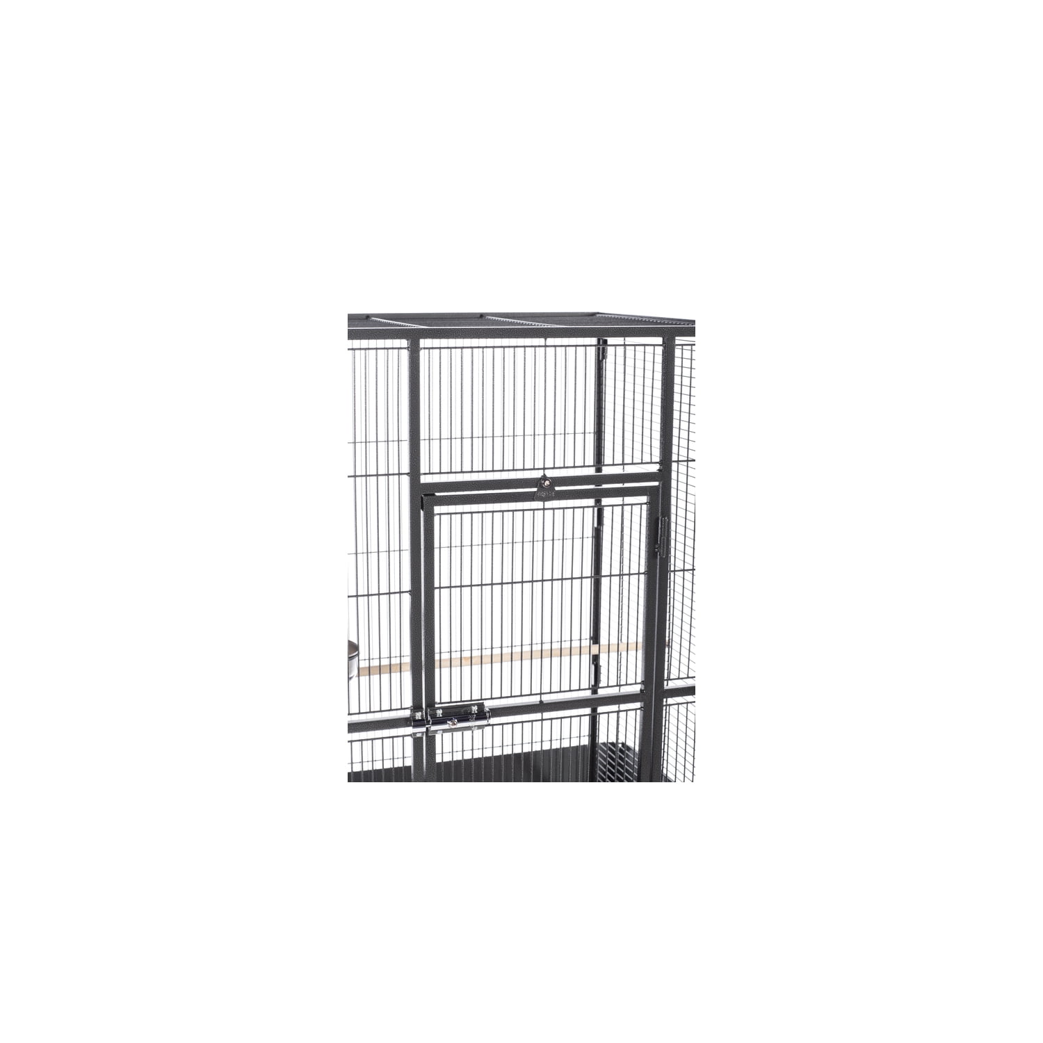 HomeStock Mid-Century Marvel Bird Cage with Retro-Inspired Design, Durable Construction, Spacious Interior, and Elegant Finish for Stylish-Color:Black Hammertone