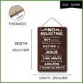 thumbnail image 2 of Zomyto 8x12IN No Soliciting Sign for House,House Yard Garden Fence Porch Wall Art,Farmhouse Wooden Hanging Plaque Rustic Wall Art Decor A04, 2 of 6