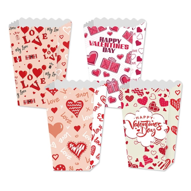 2026 Chaud! Joyeuse Saint-Valentin Boîtes de Cœurs de la Saint-Valentin Ensemble de 4