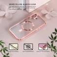 thumbnail image 3 of Dteck Magnetic Case with Tempered Screen Protector for iPhone 16,Shockproof TPU Transparent Case Compatible with MagSafe Full Camera Lens Protector Plating Back Cover,Pink, 3 of 5