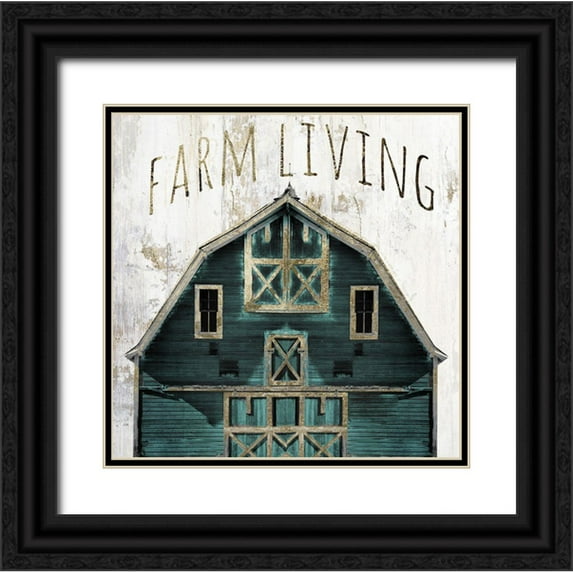 Sommers, Mindy 26x26 Black Ornate Wood Framed with Double Matting Museum Art Print Titled - Farm Living