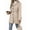 Apricot, variant on Women'S Winter Classic Outwear Overcoat with Pockets Single Breasted Pea Coat Khaki S