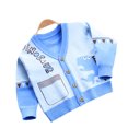 thumbnail image 2 of LYMAYTER Boys V-Neck Sweater for Kids Toddler Cartoon Long Sleeve Cardigan Jacket Spring Fall with Pocket Jersey Tunic for 2-8 Y, 2 of 9