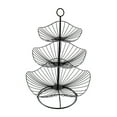 thumbnail image 1 of Soporte de de 3 niveles soporte de almacenamiento de tazón de fruta de cocina para de comedor, encimera de cocina - Lotus Leaf Black Hoja de loto negra Baoblaze canasta de frutas de alambre, 1 of 8