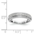 thumbnail image 7 of 14K White Gold Ring Band Wedding Diamond Round Complete Trio Men's , Size 6, 7 of 7
