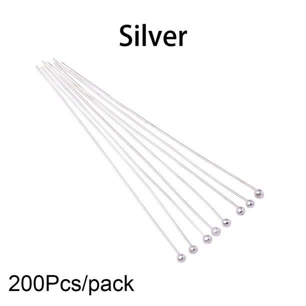 50-200 unids/lote 16 20 25 30 40 50 mm alfileres de cabeza de bola de Metal dorado para hacer joyería Diy alfileres de cabeza hallazgos Dia 0,5mm suministros Tan Jianjun unisex