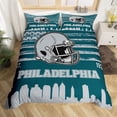thumbnail image 2 of Manfei American Rugby City Duvet Cover Twin,Football Game Lovers Bedding Sets Twin Size,Green Gray Bed Set For Boys Teens,Microfiber Bedroom Decor Reversible（No Comforter）,2-Piece, 2 of 6