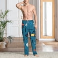 thumbnail image 6 of Lsque Construction Trucks Print Men's Pajama Pants, Lounge Pant - Comfortable Home Wear,Elastic Waistband, Stylish Design-XX-Large, 6 of 9