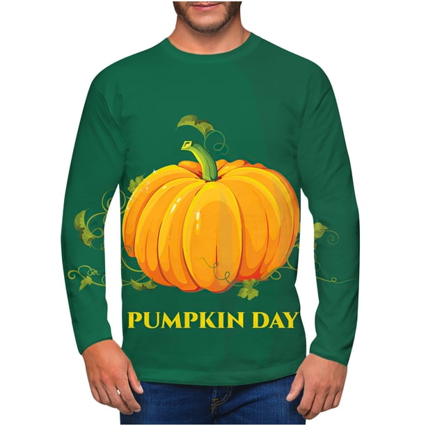 Camisas de Acción de Gracias Para Hombres Casual Cuello Redondo Pulóver 3D Impreso Camiseta Con Estampado Realista Odeerbi ODB203862