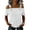 White, variant on Womens Off The Shoulder Tops Buckle Strap Short Sleeve T Shirts Relaxed Fit Casual Everyday Summer Blouses Green S
