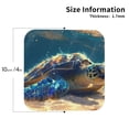 thumbnail image 3 of Pofeuu Sunshine Underwater Sand Turtle Print Leather Coasters Set of 6, Round Cups Mugs Mat Pad for Home Kitchen Heat Resistant Drink Coasters,Square, 3 of 7