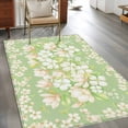 thumbnail image 2 of Area Rugs 2.7'x5', Spring Floral Carpet for Living Room Bedroom Dining Room, Watercolor Orchid Flowers Leaves Botanical Green Throw Kitchen Rugs Non Slip Washable Rectangle Indoor Outdoor Rugs, 2 of 8