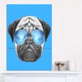 thumbnail image 1 of Pug Dog with Mirror Sunglasses - Animal Canvas Art Print, 1 of 3