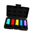 thumbnail image 4 of Juego de 5 piezas de dados para tuercas de rueda de 1/2 pulgada genéricos, accesorios prácticos y prácticos, juego de extractores de tuercas y dados Caja de almacenamiento negra, 4 of 8