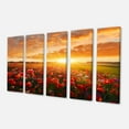 thumbnail image 1 of Designart - Beautiful Poppy Field at Sunset - Abstract Wall Art Canvas, 1 of 3