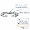 thumbnail image 4 of Vir Jewels 1/4 CTTW Classic Diamond Wedding Band 14K White Gold Channel Set Round Size 7.5 Female Adult, 4 of 8