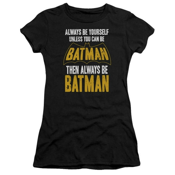 Batman - Be Batman - Juniors Teen Girls Cap Sleeve Shirt - Medium