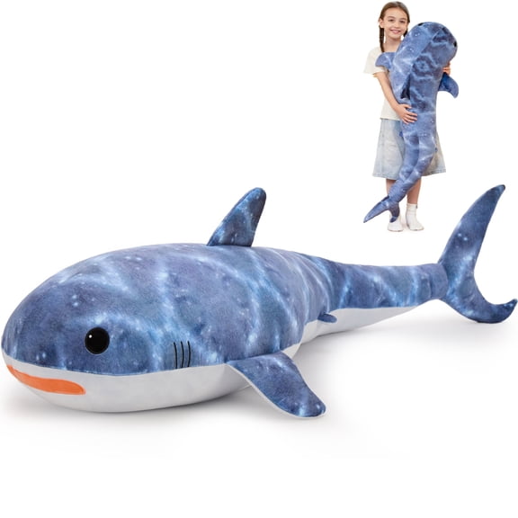 Muiteiur Large Whale Shark Stuffed Animal 47.2" Ocean Plush Toy