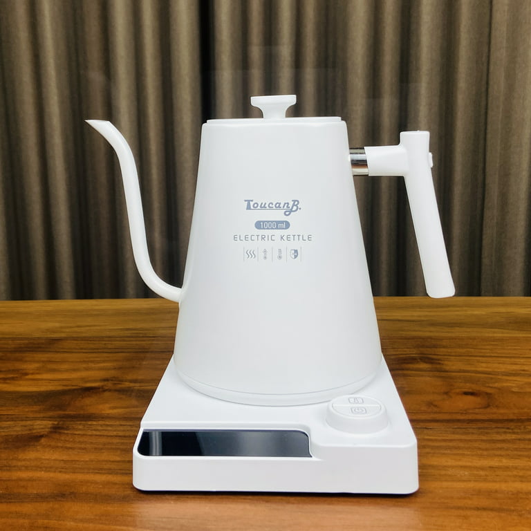 ToucanB Electric Kettle Slim pot Gooseneck Temperature setting Keep warm  Fast Heating Pour Over Electric Kettle for Boiling Water Coffee Tea, 18/8  SS