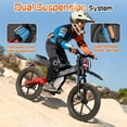 thumbnail image 5 of East doll 36V Electric Dirt Bike for Kids, 16 mph High-Speed Electric Bicycle Ride on Dirt Bike for Kids Aged 5+, 700W Peak Brushless Motor, 16" Pneumatic Tire, Max Load 154 lbs, Red, 5 of 8