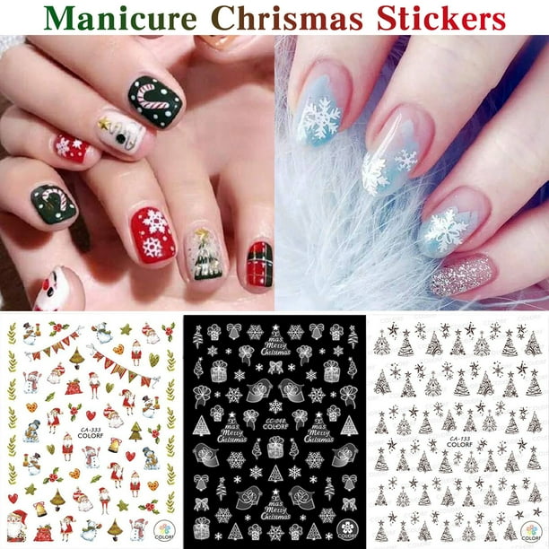 Dvkptbk Christmas Gifts Christmas Nail Sticker Adhesive Nail Sticker  Christmas Series Christmas Decorations on Clearance 