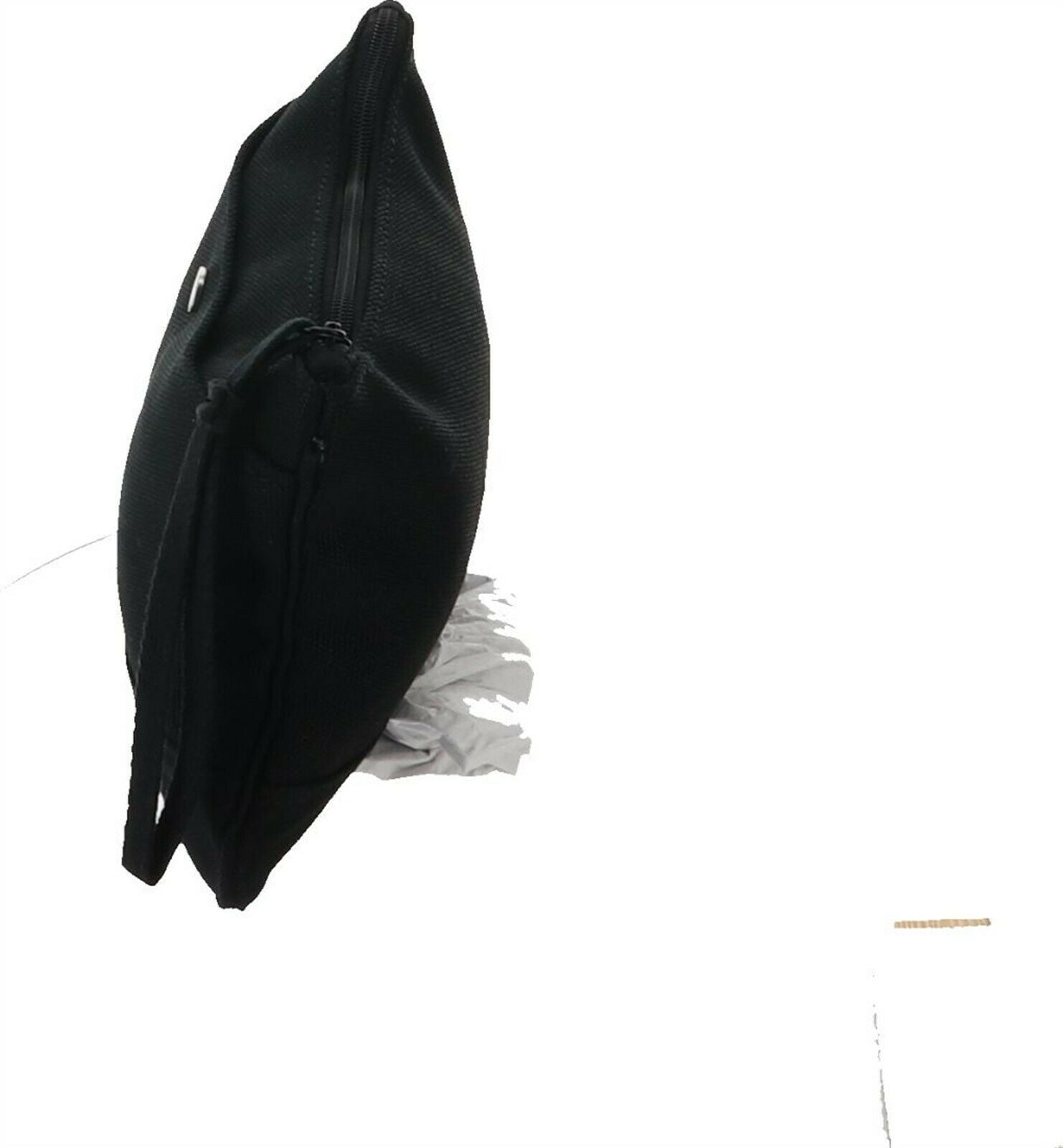 Lands' End Medium Solid Canvas Zipper Pouch, Size: Medium No Sz, Black