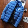 thumbnail image 4 of 2024 nuevo Otoño Invierno simplicidad moda Casual calidez gruesa impermeable a prueba de viento marca signo estampado cremallera chaqueta abrigo, 4 of 4